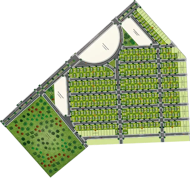 Planta do Jardim Boa Vista II com a divisão das quadras e lotes